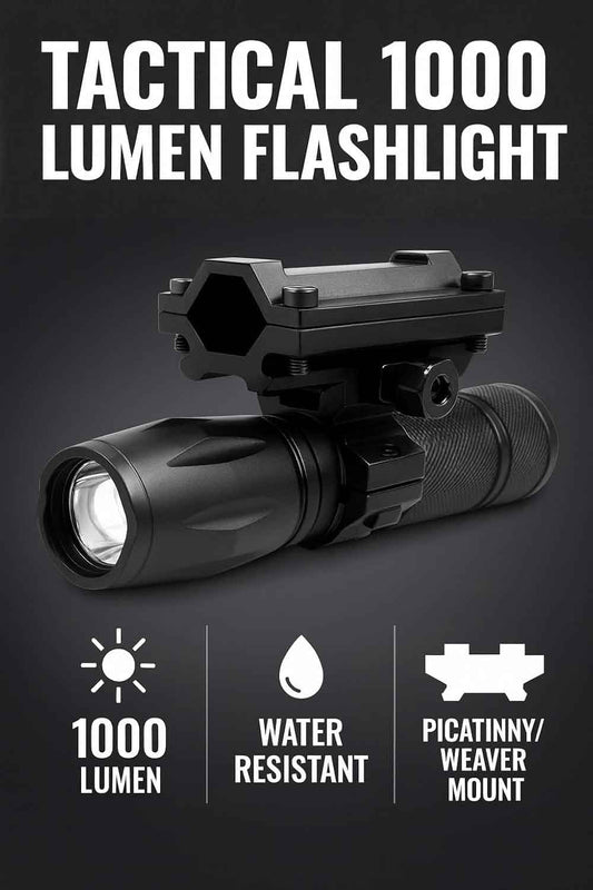 1000 Lumen Tactical Flashlight Compatible with Marlin X7 – Picatinny & Barrel Mount LED Rifle Light