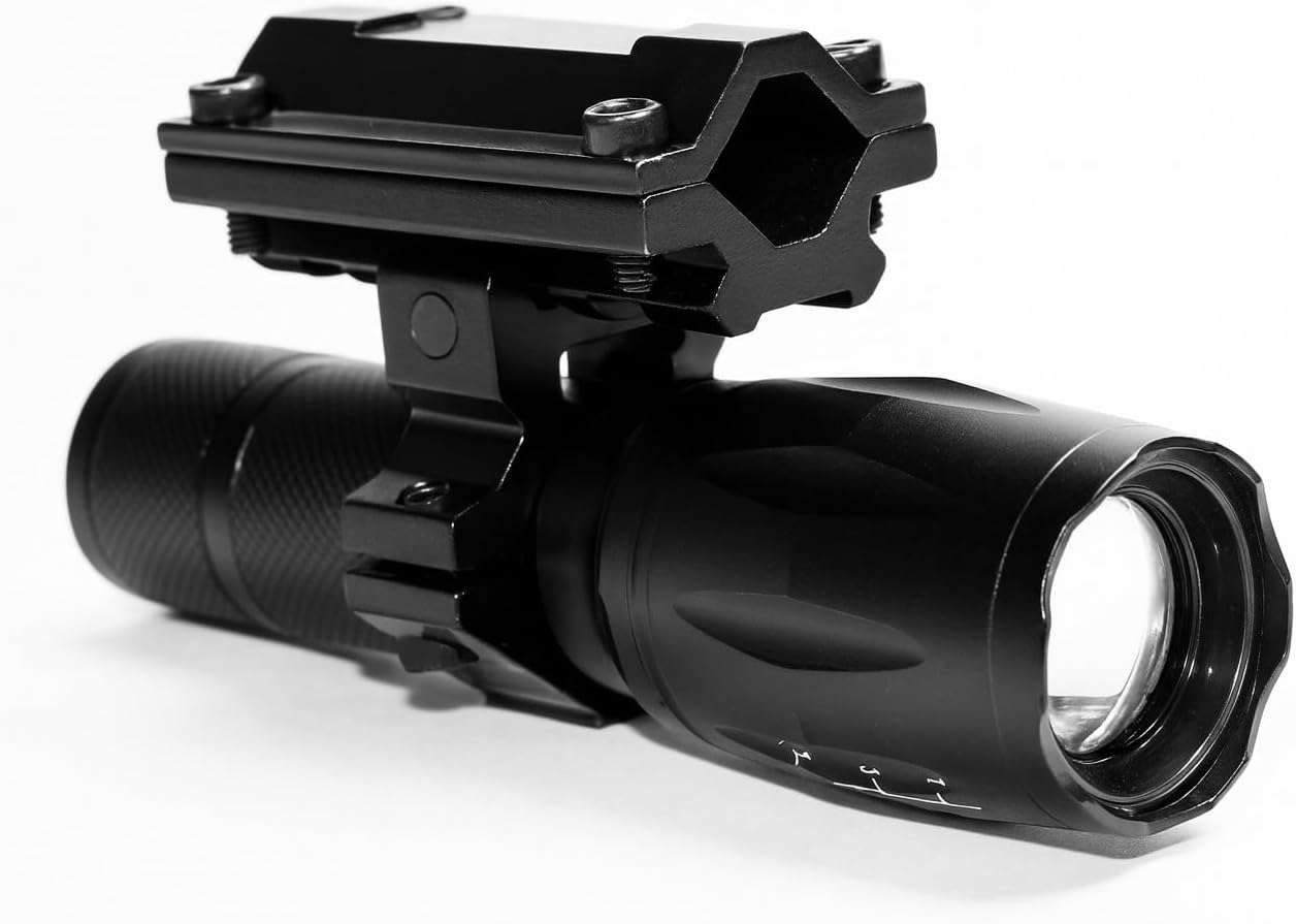 Tactical 1000 Lumen Rifle Flashlight with Picatinny & Barrel Mount for Model 2020 Rimfire