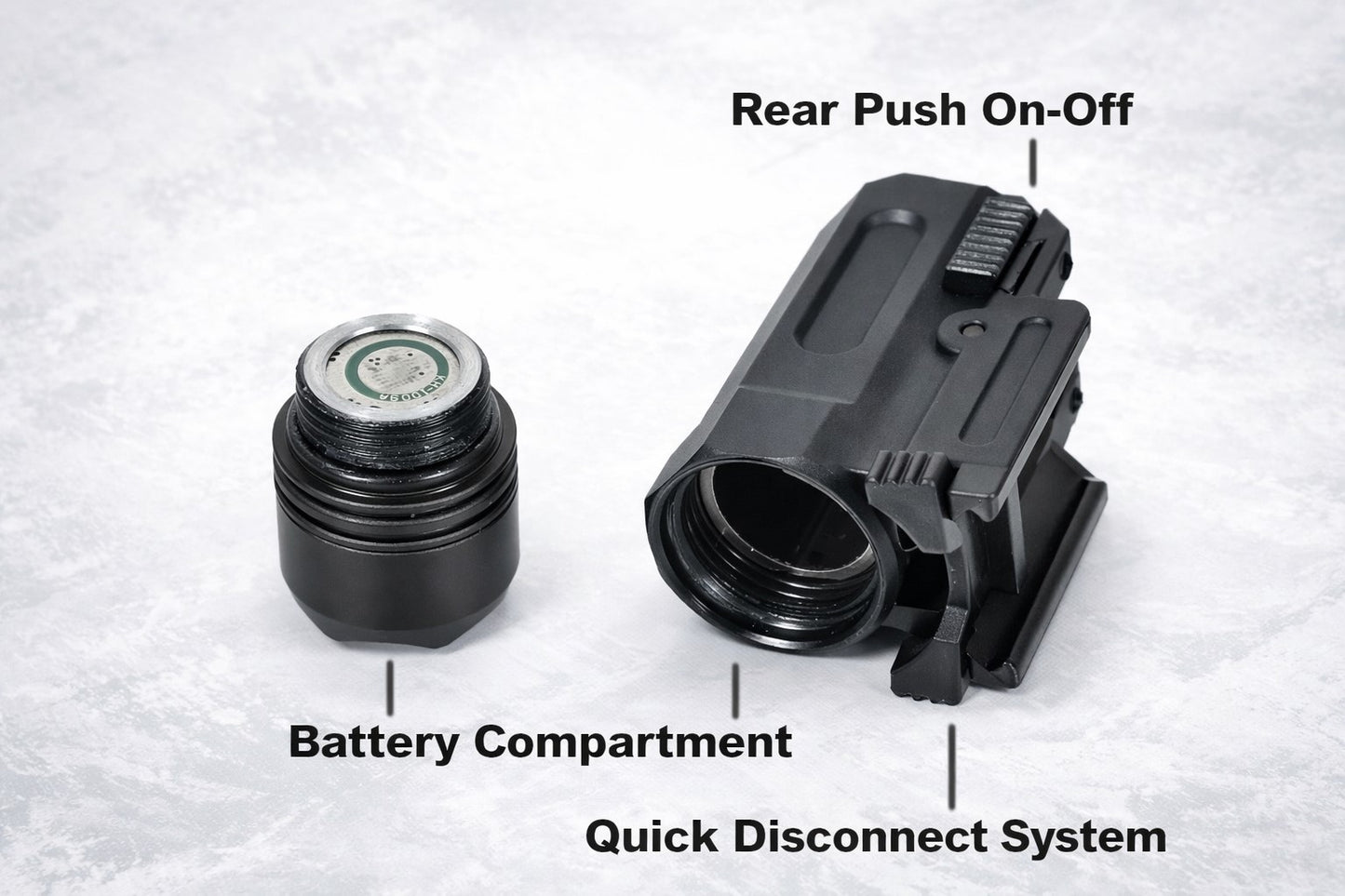 300 Lumen Tactical Flashlight Compatible with Glock G41 Gen4 – Quick Release Picatinny Rail Weapon Light