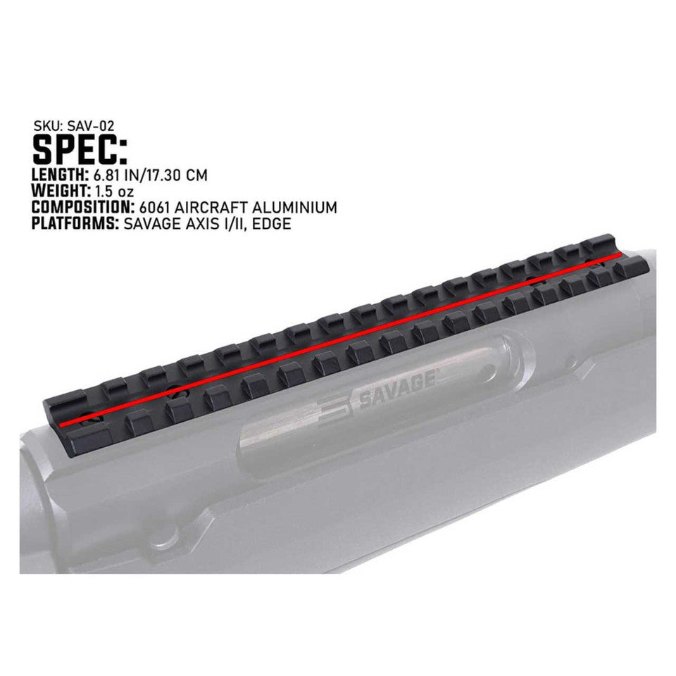 Aluminum Picatinny Base Mount For Savage Arms Axis/Edge.