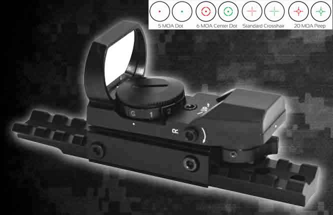 Reflex sight with base mount combo for Winchester SXP Defender 12-gauge.