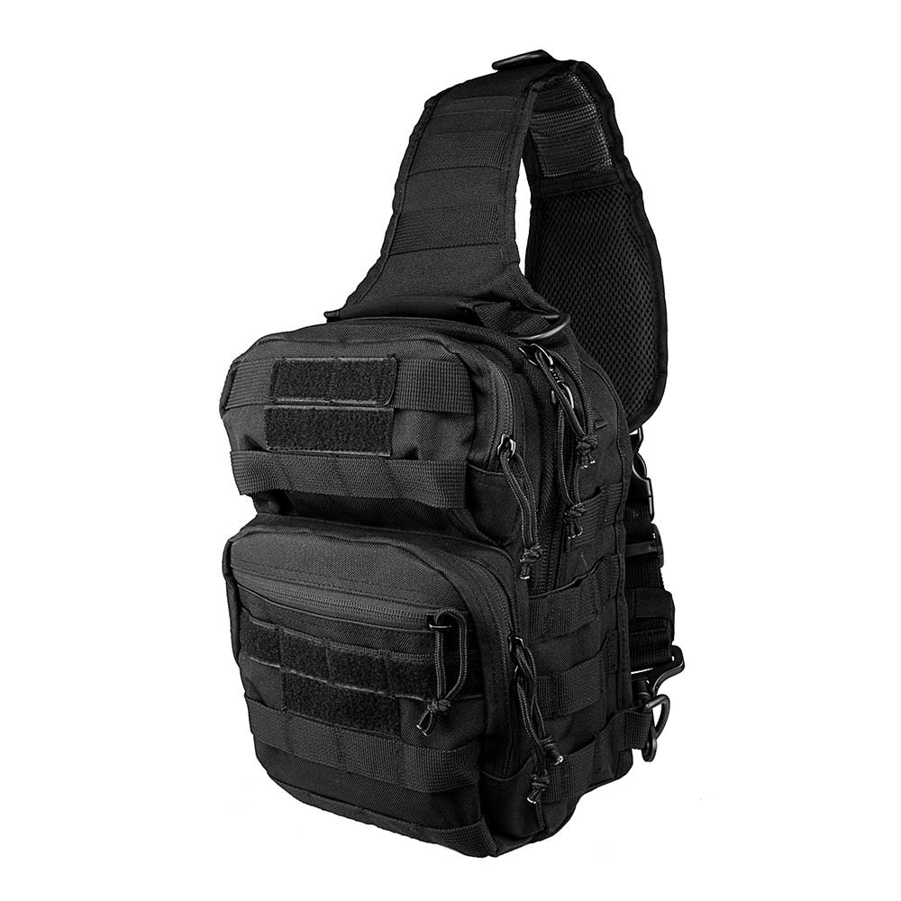 Tactical Sling Utility Bag Black – MOLLE Crossbody EDC Shoulder Pack with CCW Compartment