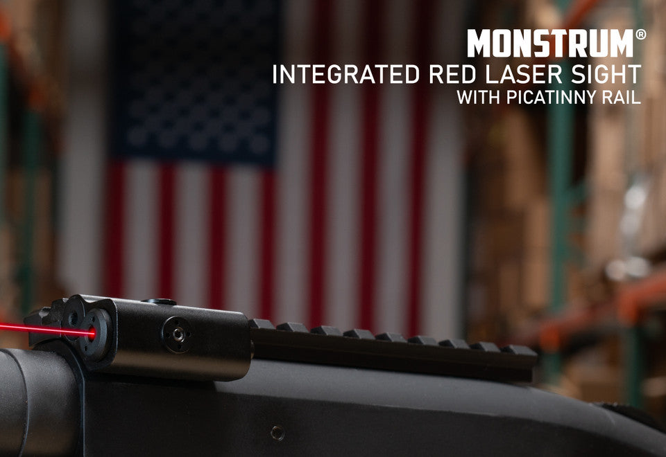 Mossberg 930 Red Laser Sight System with Picatinny Rail Mount Aluminum Black.