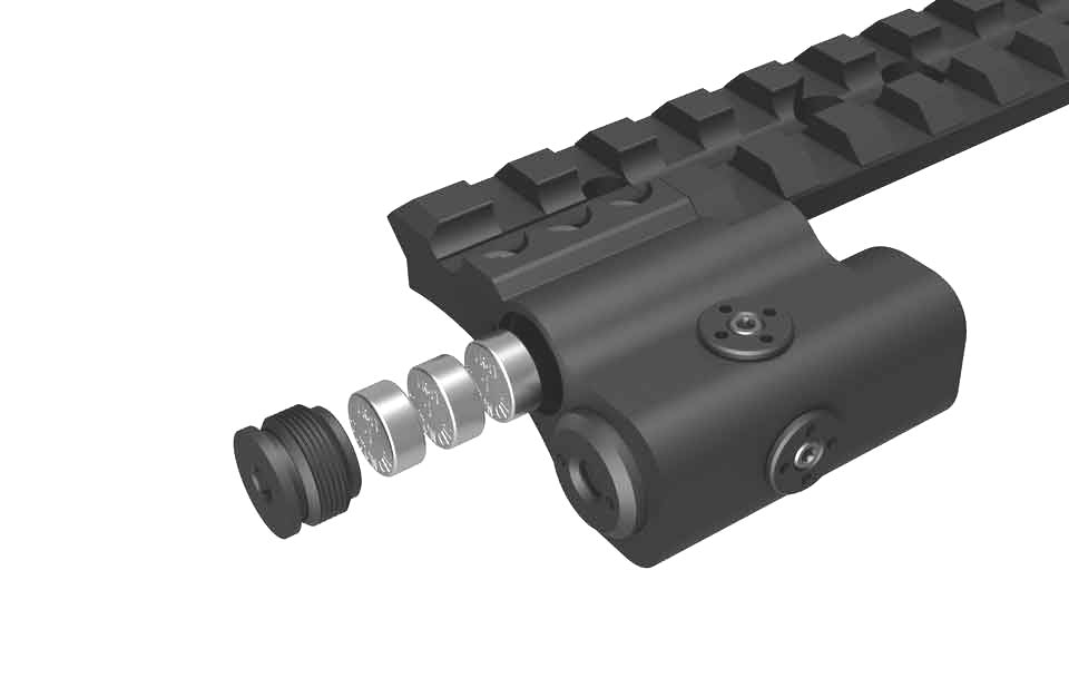 Mossberg 930 Red Laser Sight System with Picatinny Rail Mount Aluminum Black.