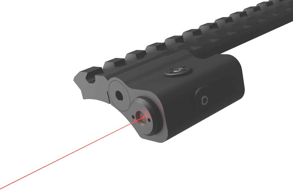 Mossberg 930 Red Laser Sight System with Picatinny Rail Mount Aluminum Black.