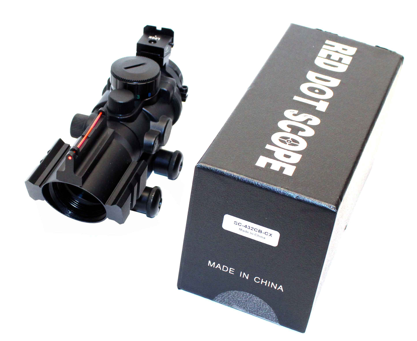4x32 Tri-Color Mil-Dot Compact Scope Compatible With Picatinny / Weaver Rails