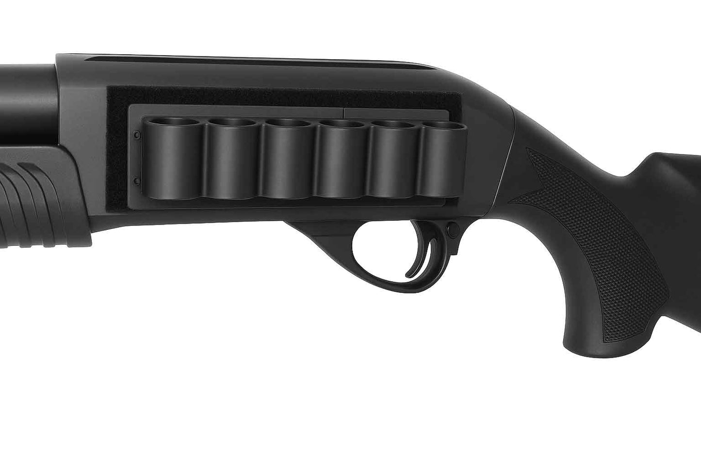 Benelli Nova 12-Gauge Aluminum Side Saddle Shell Holder – 4/6-Round Shotgun Shell Carrier