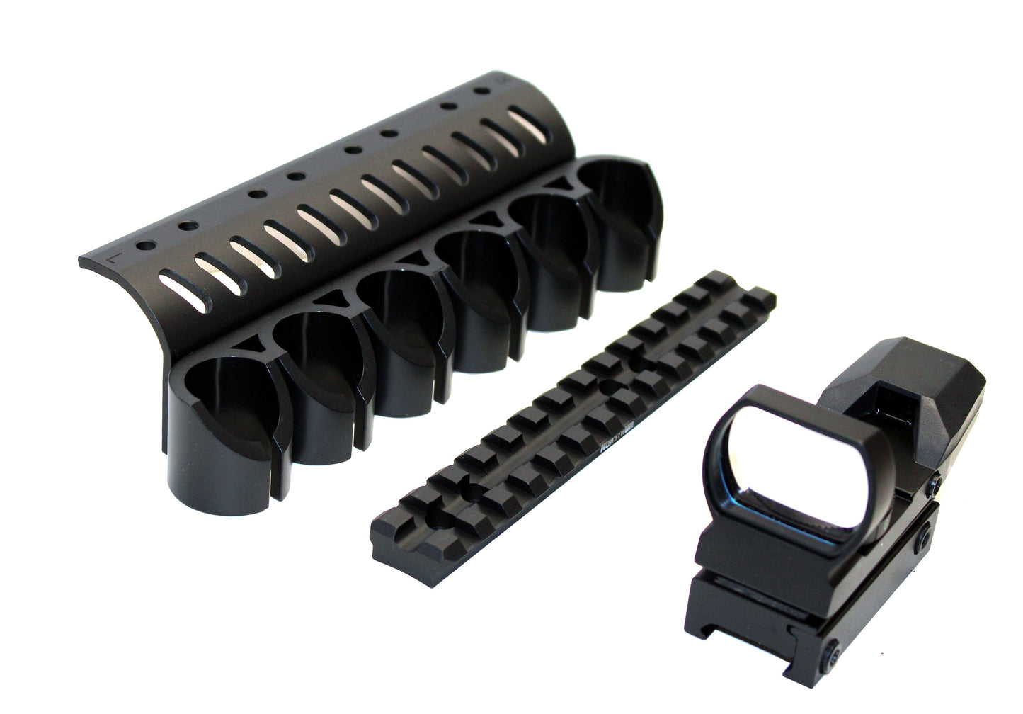 Mossberg 930 picatinny base mount, shell holder and reflex sight combo 12 gauge.