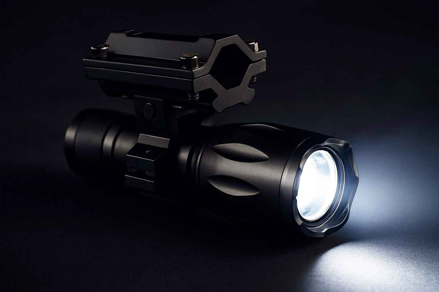 Tactical 1000 Lumen Rifle Flashlight with Picatinny Rail & Barrel Mount for Hunting & Home Defense