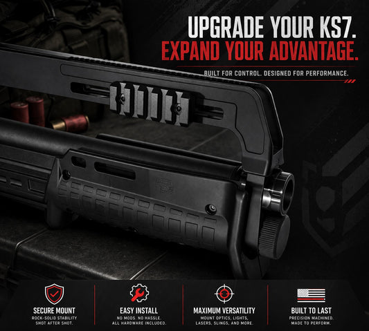 TRINITY Picatinny Rail System for Kel-Tec KS7 12 Gauge – Dual Side Mount Tactical Accessory Rails
