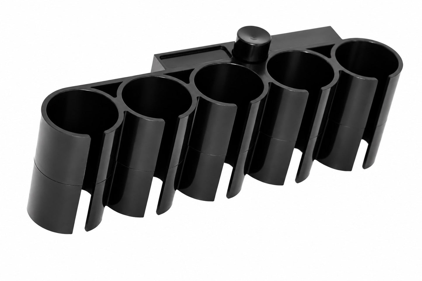 12 Gauge Polymer Shell Holder Picatinny Rail Mount – 5 Round 2 3/4” & 3” Compatible Black
