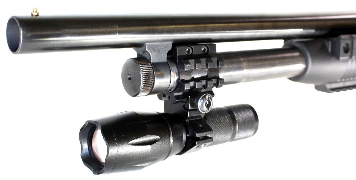 1000 Lumen Tactical Flashlight With Rail Mount – Fits Maverick 88 Shotgun – Compact
