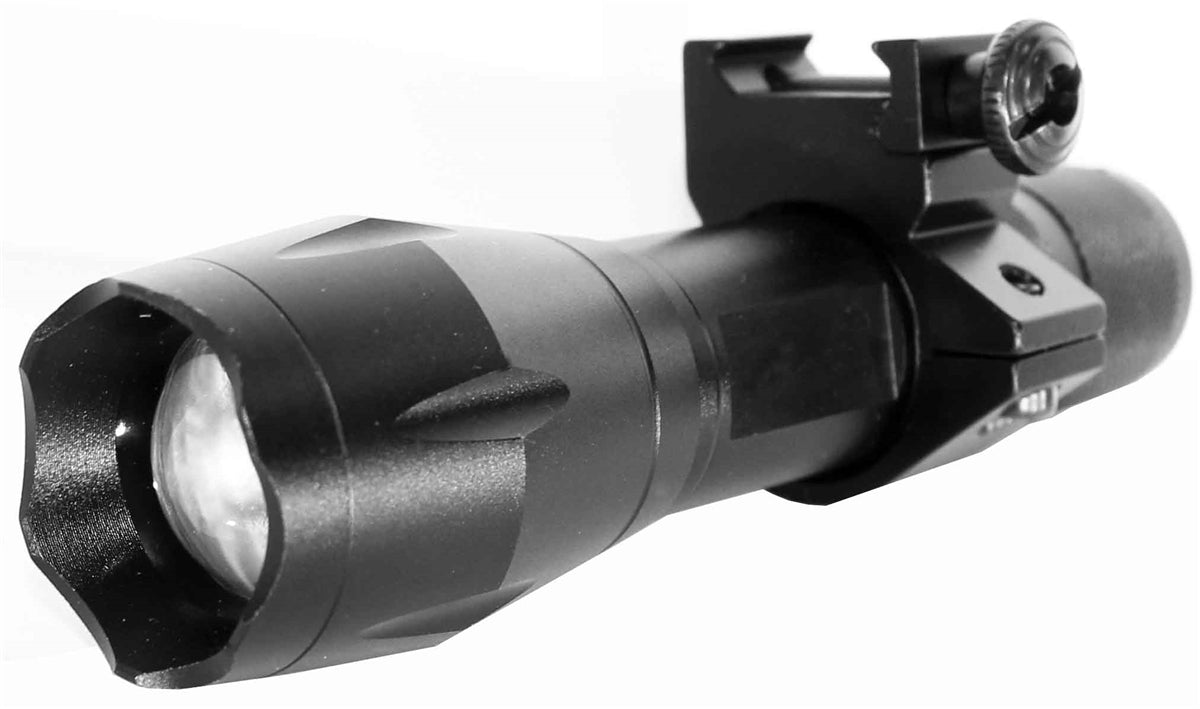TRINITY 1200 Lumen Rechargeable Tactical Flashlight for Picatinny Rail