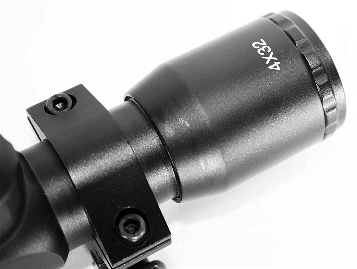 Tactical 4x32 Mil-Dot Reticle Scope Picatinny Rail System Style Compatible With Kel-Tec KSG Pump. - TRINITY SUPPLY INC
