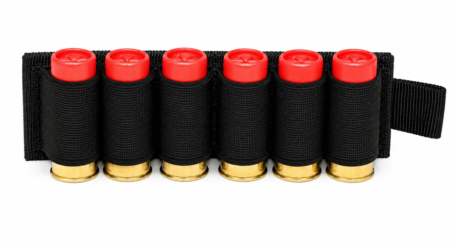 Trinity 6-Round 12 Gauge Shotgun Ammo Pouch Shell Holder Compatible with Benelli Nova & SuperNova – Tactical Hook & Loop Shell Carrier