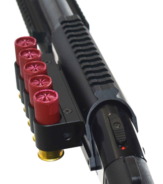 Trinity Aluminum Saddle Mount With Shell Holder For Mossberg Maverick 88 12 Gauge Pump. - TRINITY SUPPLY INC