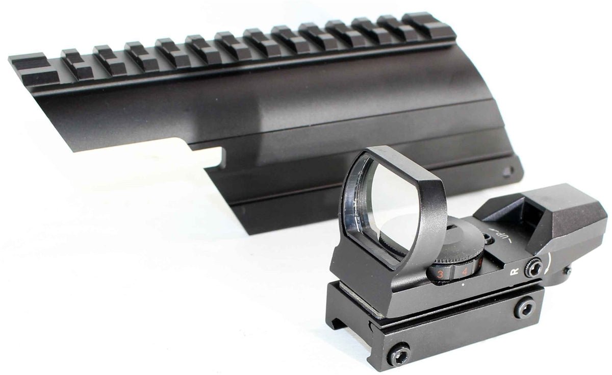 Trinity Saddle Base Mount With Reflex Sight For Mossberg 590 shockwave 12 Gauge Pump. - TRINITY SUPPLY INC