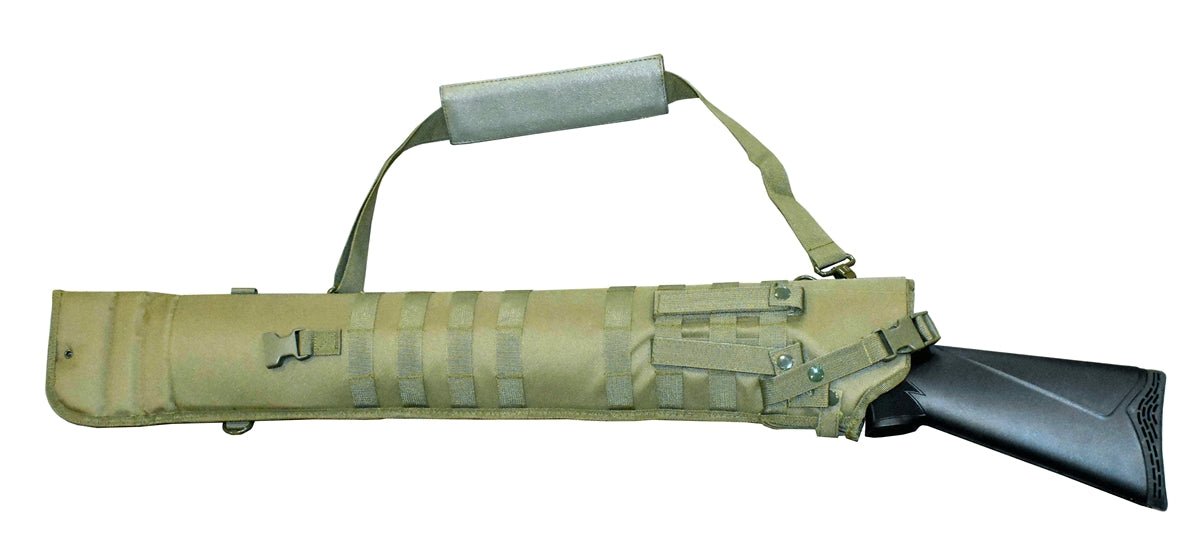 Trinity Remington 870 Shotgun Case - 34 Inch Olive Padded Scabbard With MOLLE & Shoulder Strap