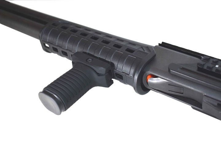 Verticle foregrip with battery compartment black for rifles and shotguns. - TRINITY SUPPLY INC