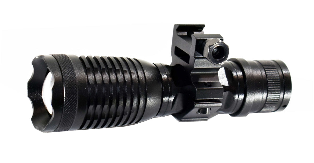 Tactical 1500 Lumen Flashlight With Mount Compatible With Remington 870 12 Gauge.