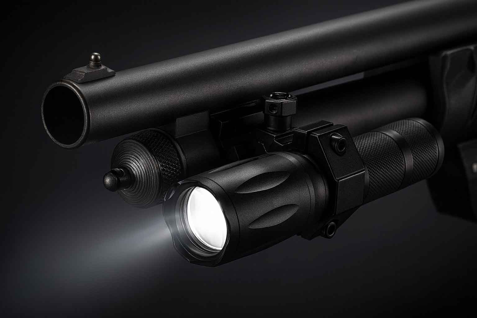 1000 Lumen Shotgun Flashlight with Tube Mount Compatible With Benelli M4 12 Gauge