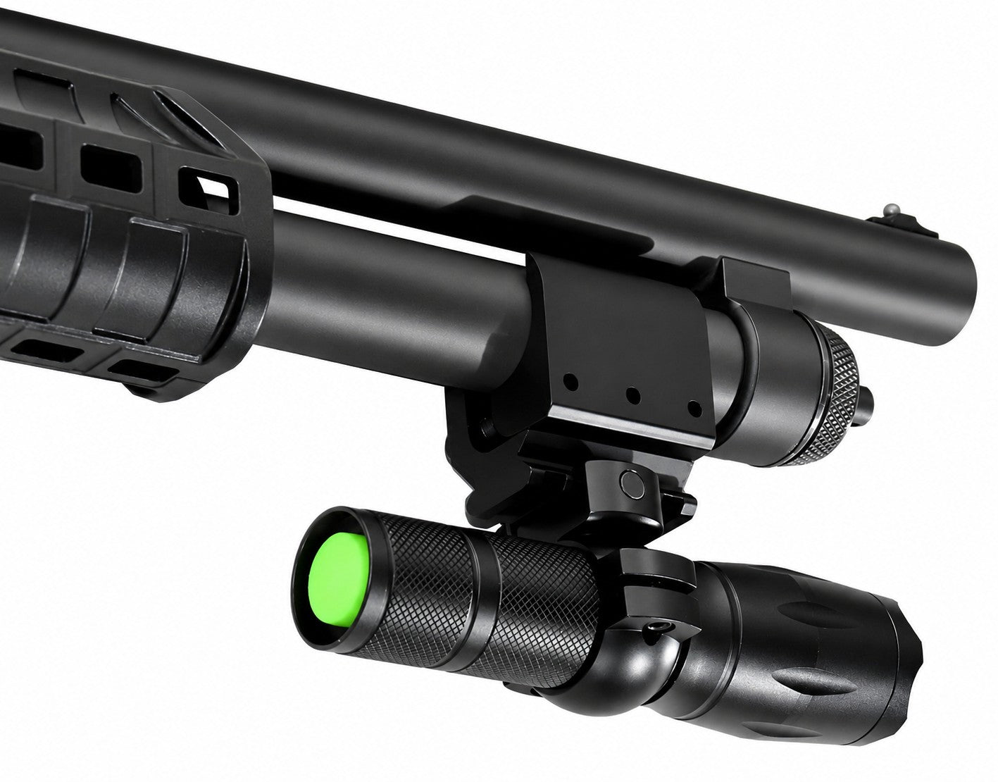 1000 Lumen Tactical Flashlight with Magazine Tube Mount Compatible with Mossberg 500 20 Gauge – Aluminum Hunting & Home Defense Light