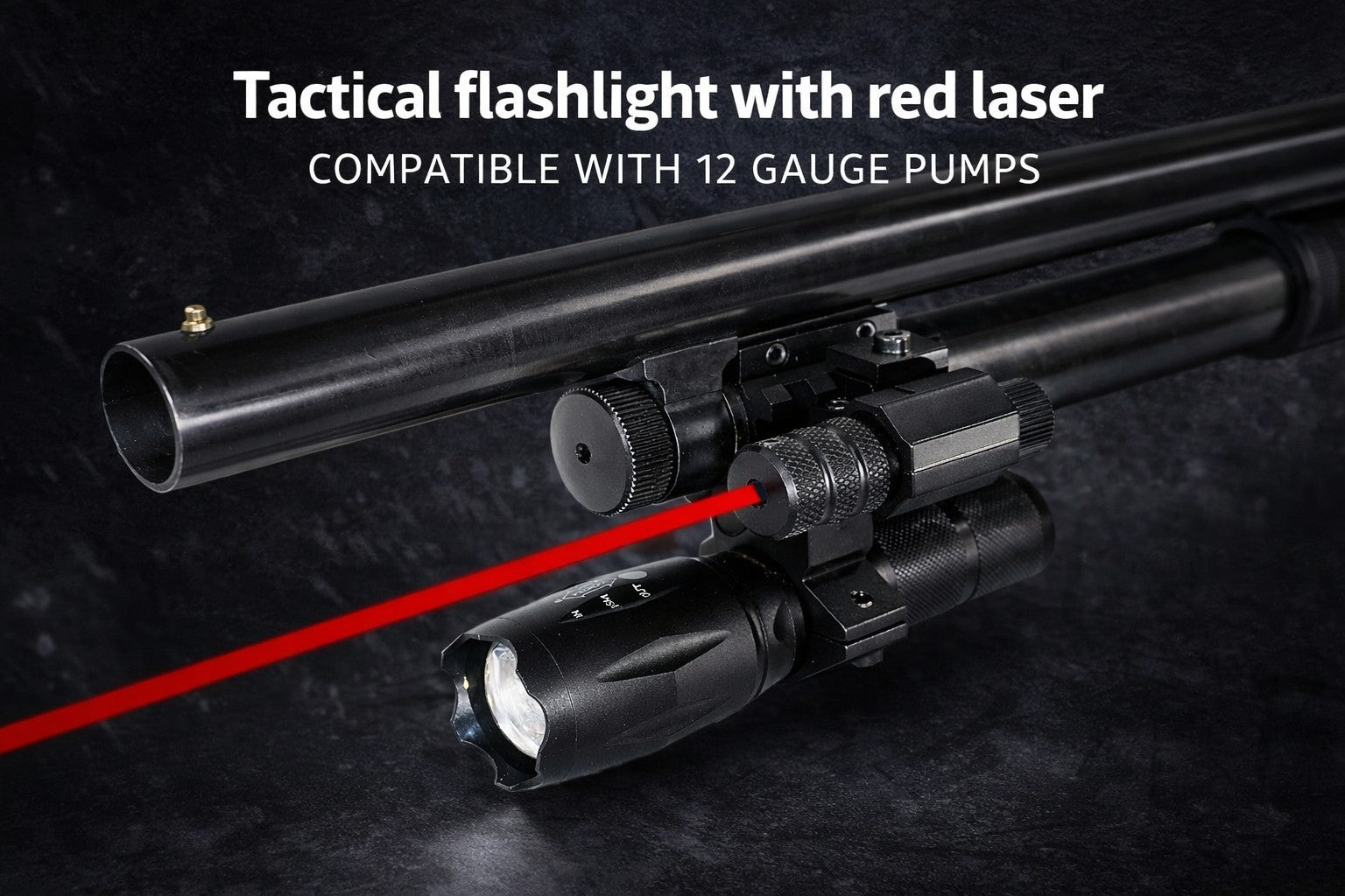 TRINITY 1000 Lumen Shotgun Flashlight & Red Laser Sight Kit Compatible With Mossberg 500 12 Gauge Picatinny Barrel Mount