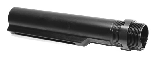 Mil-Spec 6-Position Buffer Tube - 7075 Aluminum black and castle nut combo.