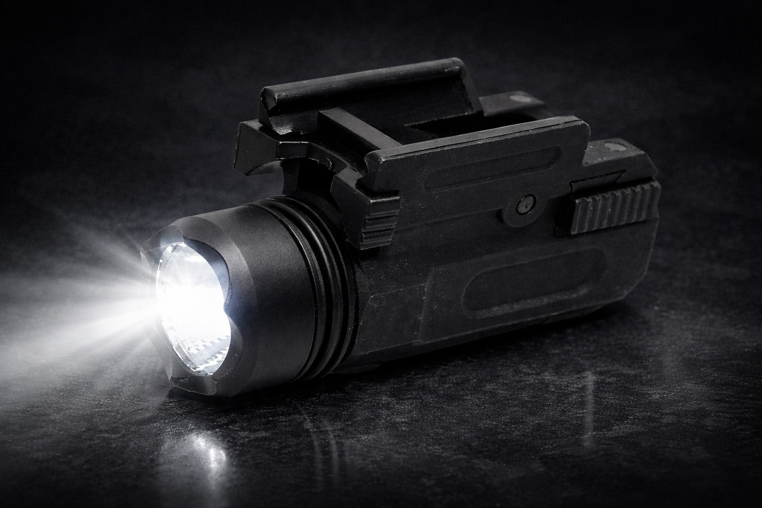300 Lumen Tactical Flashlight Compatible with Glock G41 Gen4 – Quick Release Picatinny Rail Weapon Light