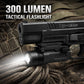 300 Lumen Tactical Flashlight Compatible with Glock G41 Gen4 – Quick Release Picatinny Rail Weapon Light