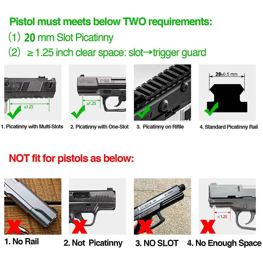 TRINITY 300 Lumen Tactical Flashlight for Glock G17 Gen5 – Quick Release Weapon Light