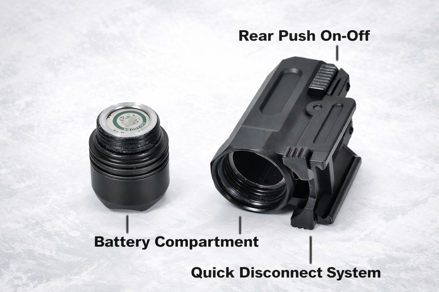 300 Lumen Tactical Flashlight Compatible with Glock G41 Gen4 – Quick Release Picatinny Rail Weapon Light