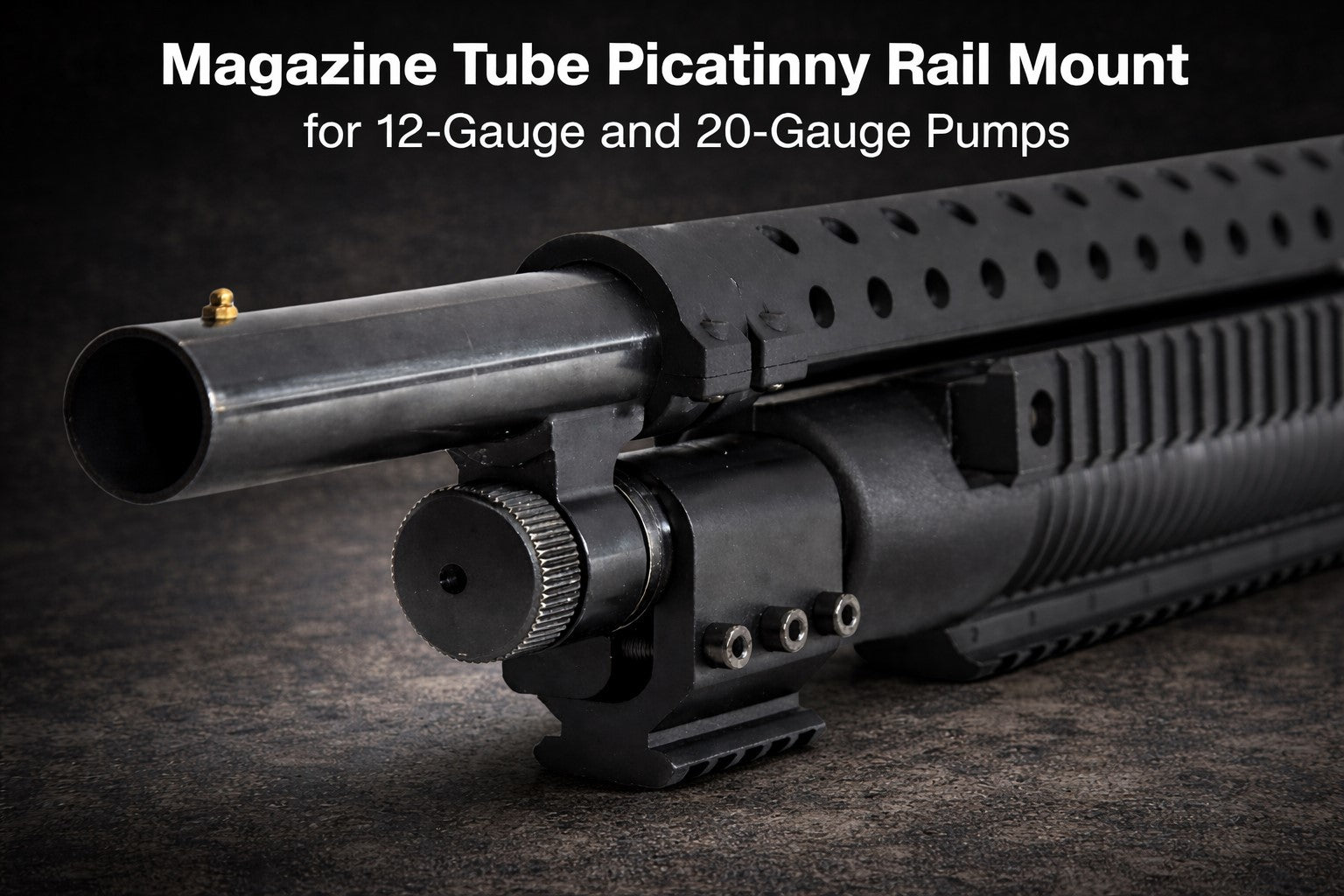 TRINITY Tactical Picatinny Rail Mount Adapter Compatible with Stevens 320 12 Gauge – Aluminum Barrel Magazine Tube Mount Black