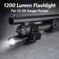 1200 Lumen Tactical Flashlight with Mount – Compatible with 20 Gauge Pump