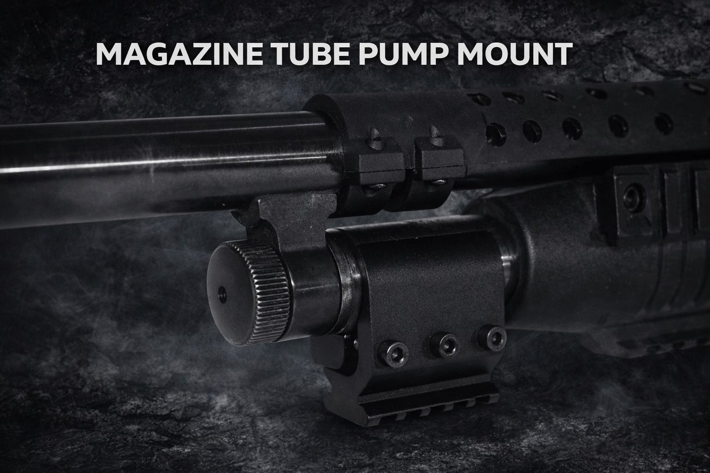 TRINITY Tactical Picatinny Rail Mount Adapter Compatible with Stevens 320 12 Gauge – Aluminum Barrel Magazine Tube Mount Black