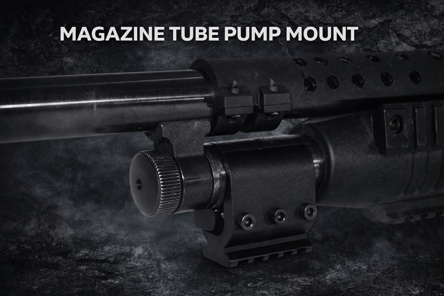 TRINITY Tactical Picatinny Rail Mount Adapter Compatible with Stevens 320 12 Gauge – Aluminum Barrel Magazine Tube Mount Black