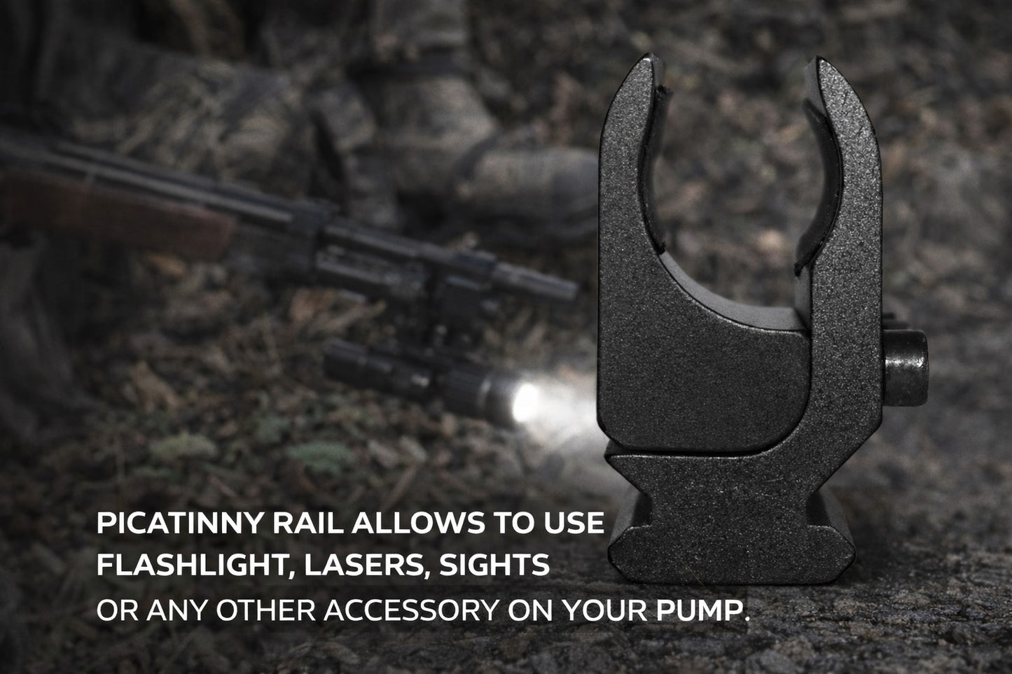 TRINITY Tactical Picatinny Rail Mount Adapter Compatible with Stevens 320 12 Gauge – Aluminum Barrel Magazine Tube Mount Black