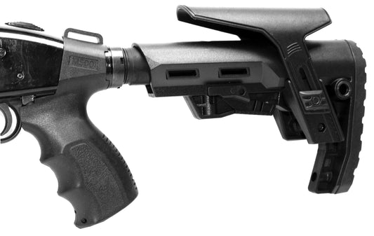 Mossberg Maverick 20 gauge shotgun collapsible stock Apache style black