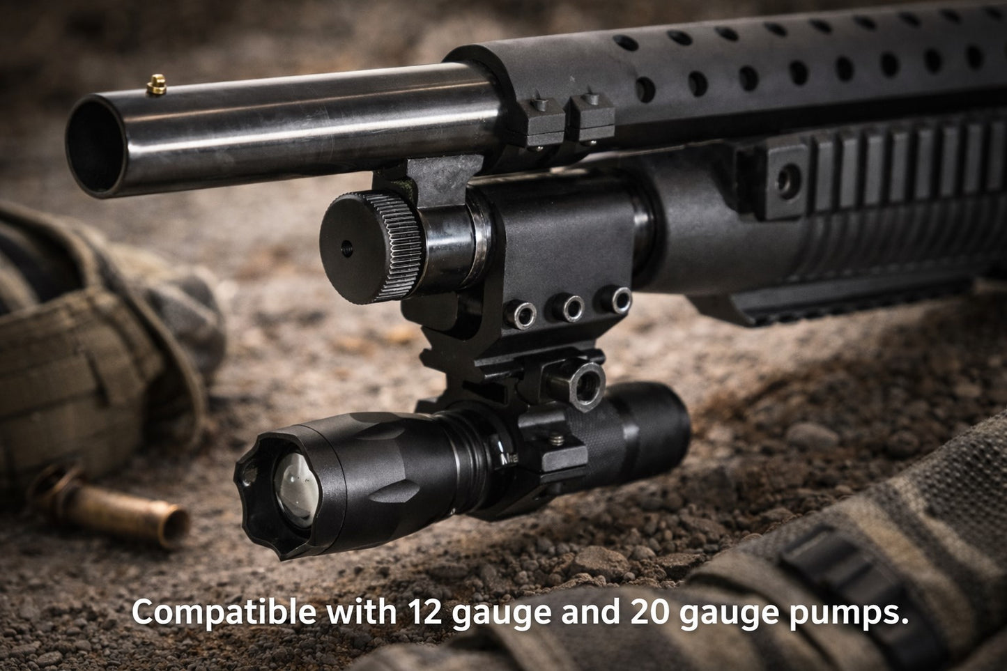 TRINITY Tactical Picatinny Rail Mount Adapter Compatible with Stevens 320 12 Gauge – Aluminum Barrel Magazine Tube Mount Black