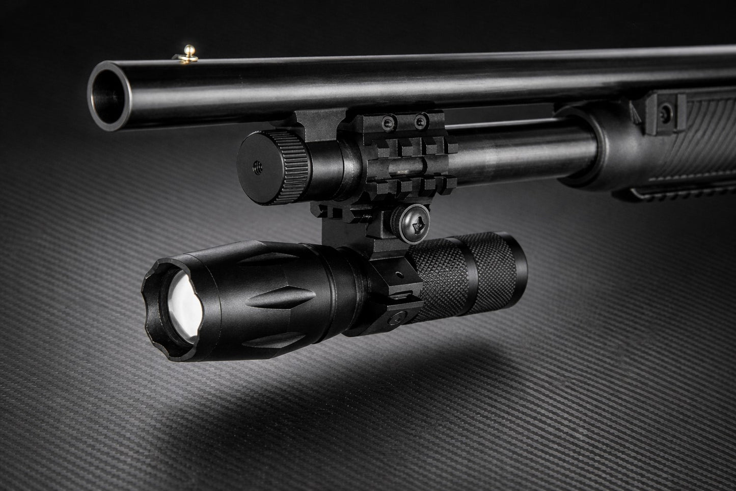 1000 Lumen Tactical Flashlight with Magazine Tube Mount Compatible with Winchester SXP Defender 12 Gauge Shotgun
