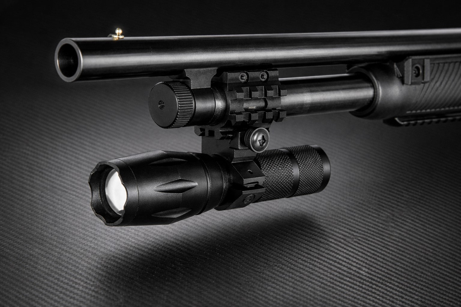 1000 Lumen Tactical Flashlight with Magazine Tube Mount Compatible with Winchester SXP Defender 12 Gauge Shotgun