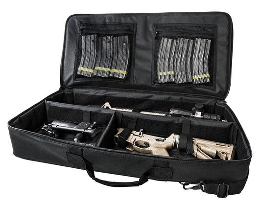 Soft case compatible with Ruger 10/22 takedown carbine.
