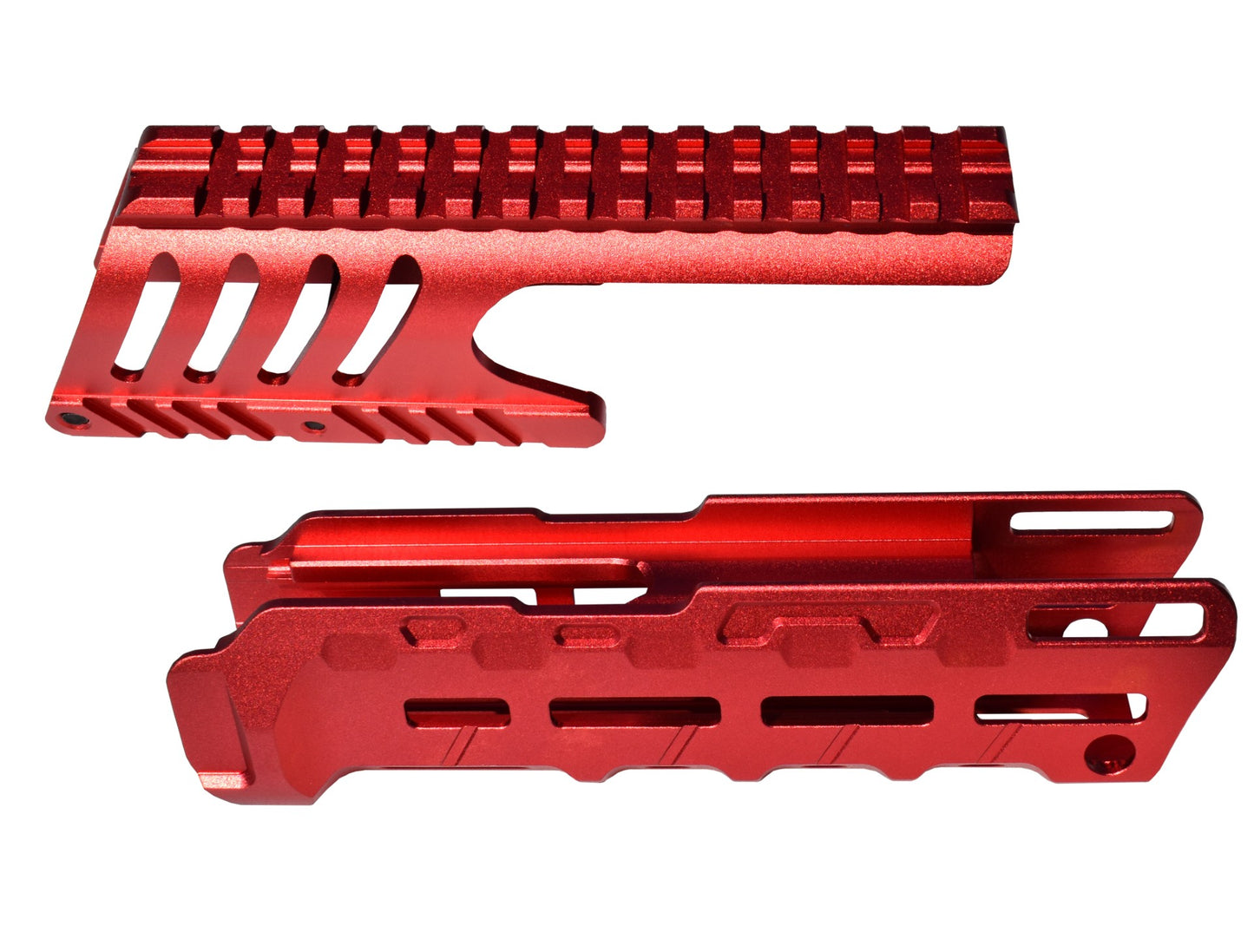 TRINITY Tactical Forend Pump and saddle mount combo aluminum red compatible with Remington 870 12 Gauge.