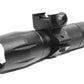 Tactical flashlight with red laser combo compatible with 20-gauge pumps.