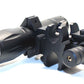 Tactical flashlight with red laser combo compatible with 20-gauge pumps.