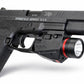 300 Lumen Tactical Flashlight with Red Laser Combo – Picatinny Rail Compatible Handgun Light