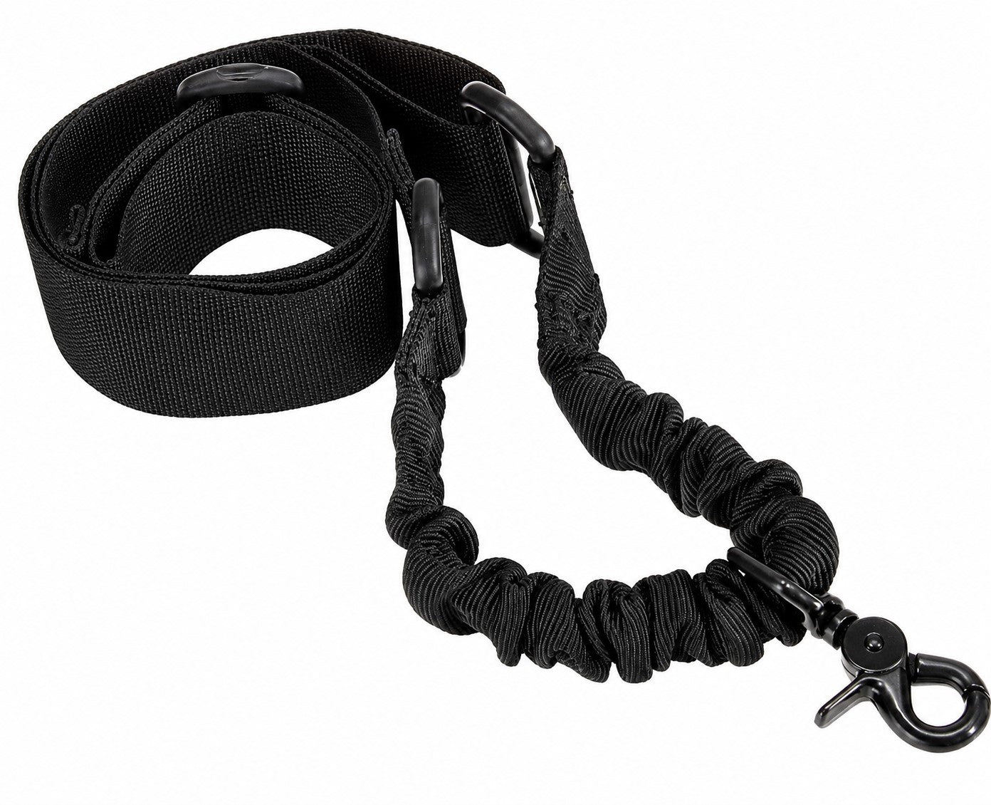 One Point Bungee Sling with Quick Detach Hook – Tactical Single Point Sling Black