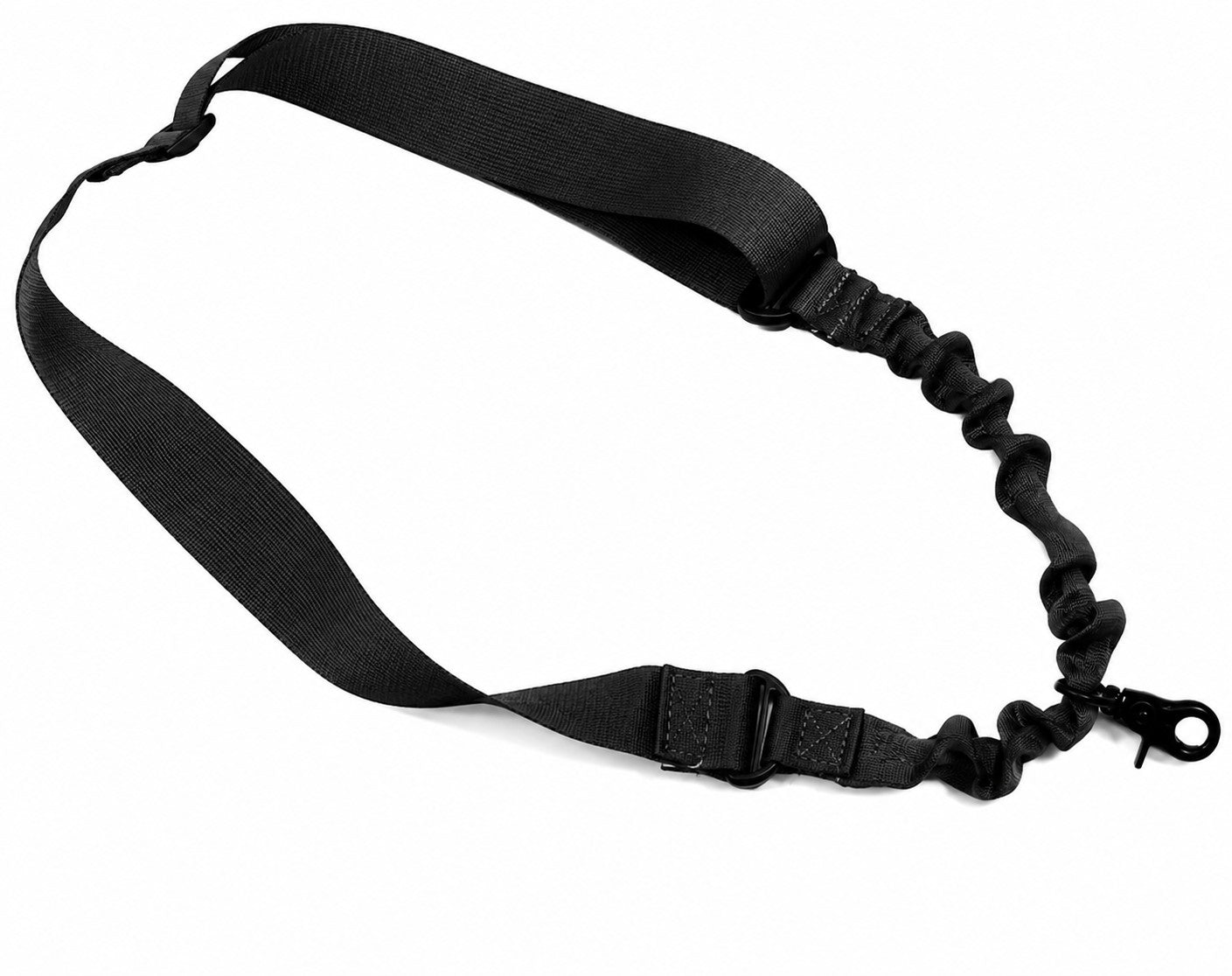 One Point Bungee Sling with Quick Detach Hook – Tactical Single Point Sling Black