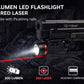 300 Lumen Tactical Flashlight with Red Laser Combo – Picatinny Rail Compatible Handgun Light