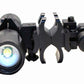 Tactical flashlight with red laser combo compatible with 20-gauge pumps.